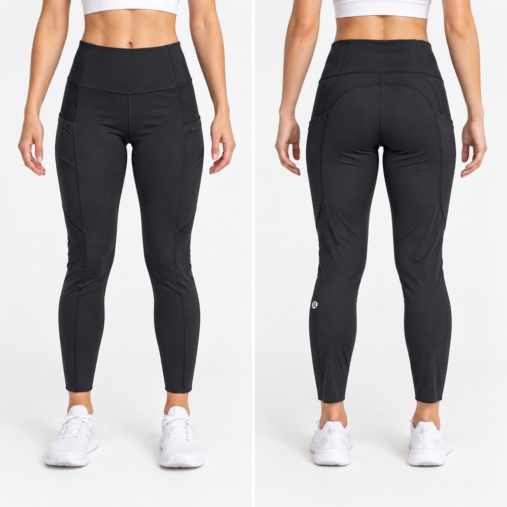 Lululemon Swift Speed High Rise Tight Womens 8 Black Running Leggings 7/8